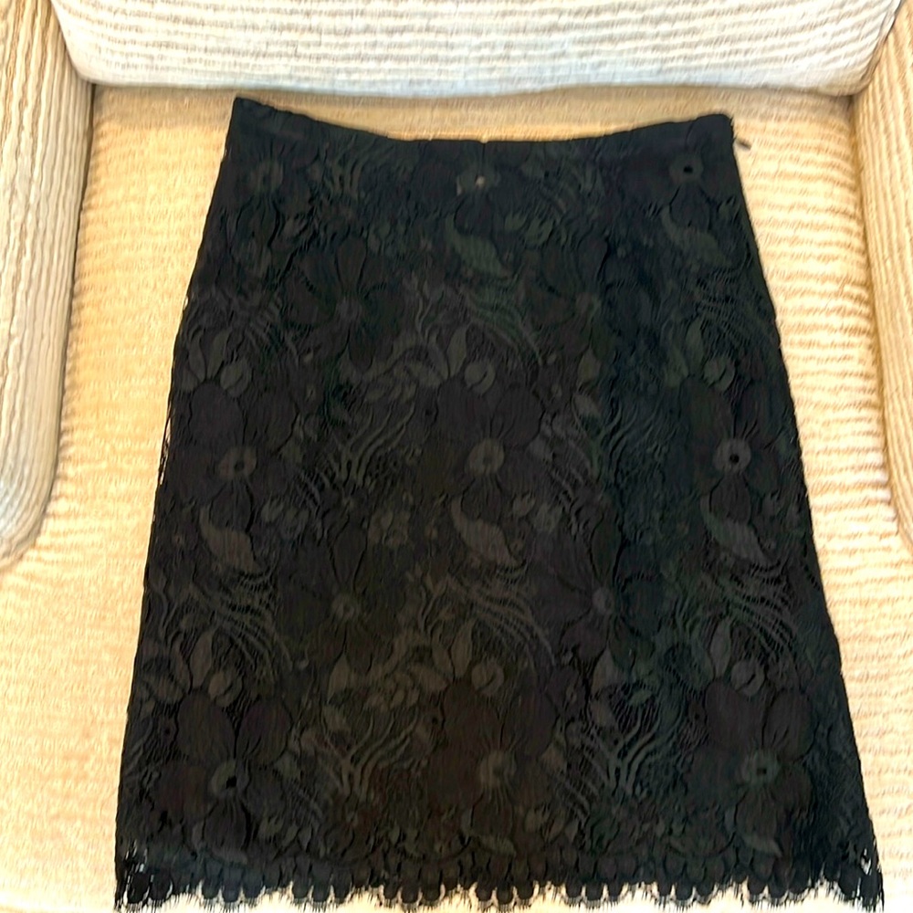 Kors sheer black lace skirt